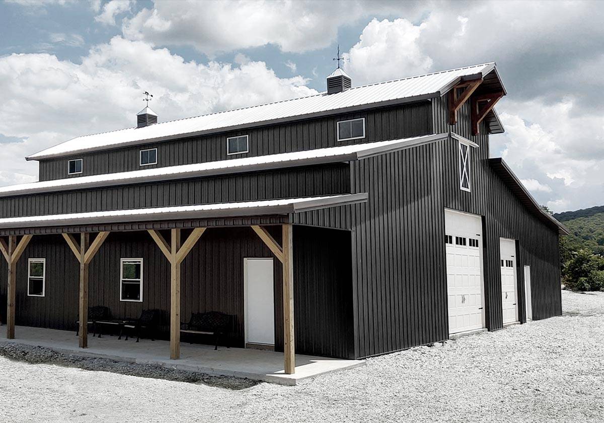 Image of a large shed built by Mountain View Construction